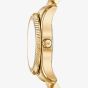 Michael Kors Ladies Mini Lexington Green Dial Gold - Tone Bracelet Watch MK7622