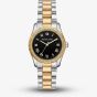 Michael Kors Ladies Gold Silver Mini Lexington Pavé Black Dial Two -Tone Bracelet Watch MK7625
