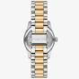 Michael Kors Ladies Gold Silver Mini Lexington Pavé Black Dial Two -Tone Bracelet Watch MK7625