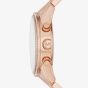 Michael Kors Ladies Bryant Rose Chronograph Dial Rose Gold Plated Bracelet Watch MK6357