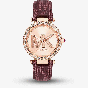 Michael Kors Parker MK Logo Bordeaux Strap Watch MK2974