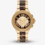 Michael Kors Ladies Camille Gold Plated Two Tone Watch MK7269