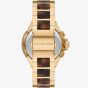 Michael Kors Ladies Camille Gold Plated Two Tone Watch MK7269