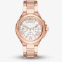 Michael Kors Ladies Cammille Rose Gold Chronograph Watch MK7271