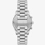 Michael Kors Mens Oversized Lexington Brown Dial Silver - Tone Bracelet Watch MK9278