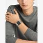 Michael Kors Mens Hayes Oversized Black Dial Silver - Tone Sport Bracelet Watch MK9283