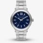 Michael Kors Mens Oversized Billie Blue Dial Silver - Tone Bracelet Watch MK9284