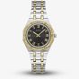 Guess Ladies Desire Two Tone Black Dial Crystal Watch GW0770L4