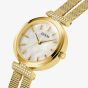 Guess Ladies Array Gold Tone Mother Of Pearl Crystal Watch GW0471L2