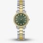 Guess Ladies Fawn Two Tone Green Crystal Watch GW0686L2