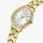 Guess Ladies Three Of Hearts Gold Tone Coloured Crystal Watch GW0657L2
