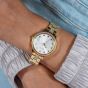 Guess Ladies Three Of Hearts Gold Tone Coloured Crystal Watch GW0657L2