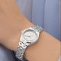 Guess Ladies Pixie Silver Crystal Bezel Watch GW0931L1