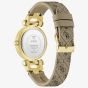 Guess Ladies Ginger Gold Tone Brown Leather Strap Watch GW1021L2