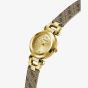 Guess Ladies Ginger Gold Tone Brown Leather Strap Watch GW1021L2