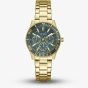 Guess Ladies Mariana Gold Tone Teal Dial Bracelet Watch GW1035L2