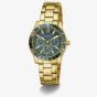 Guess Ladies Mariana Gold Tone Teal Dial Bracelet Watch GW1035L2
