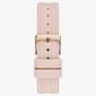Guess Ladies Heiress Rose Gold Pink Rubber Strap Watch GW0407L3