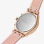 Guess Ladies Heiress Rose Gold Pink Rubber Strap Watch GW0407L3