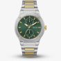 Guess Mens Jet Two Tone Green Dial Watch GW0795G1