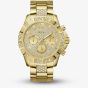 Guess Mens Majestic Gold Plated Crystal Watch GW0796G2