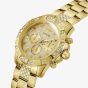 Guess Mens Majestic Gold Plated Crystal Watch GW0796G2