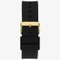 Guess Mens Vinyl Gold Tone Black Dial Watch GW0790G1