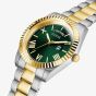 Guess Mens Connoisseur Two Tone Green Dial Watch GW0265G8