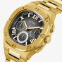 Guess Mens Headline Gold Tone Black Dial Watch GW0572G2