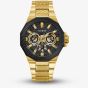 Guess Mens Indy Gold Tone Textured Bezel Watch GW0636G2