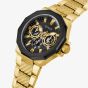 Guess Mens Indy Gold Tone Textured Bezel Watch GW0636G2