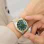 Guess Mens Jaden Two-Tone Green Dial Watch GW0977G4
