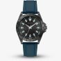 Guess Mens Neo Black Dial Blue Rubber Strap Watch GW1065G3
