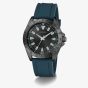 Guess Mens Neo Black Dial Blue Rubber Strap Watch GW1065G3