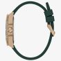 Guess Mens Cliff Rose Gold Tone Green Rubber Strap Watch GW0969G5
