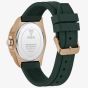 Guess Mens Cliff Rose Gold Tone Green Rubber Strap Watch GW0969G5