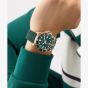 Guess Mens Cliff Rose Gold Tone Green Rubber Strap Watch GW0969G5