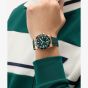 Guess Mens Cliff Rose Gold Tone Green Rubber Strap Watch GW0969G5