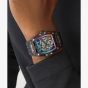 Guess Mens Phoenix Skeleton Dial Black Rubber Strap Watch GW0499G14