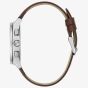 Guess Mens Palmer Green Dial Brown Leather Strap Watch GW1049G1