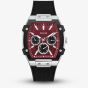 Guess Mens Phoenix Red Dial Black Rubber Strap Watch GW0956G1