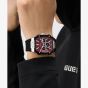 Guess Mens Phoenix Red Dial Black Rubber Strap Watch GW0956G1