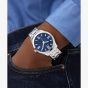 Guess Mens Elliot Silver Blue Dial Watch Gift Set GW1008G1