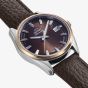 Orient Mens Stretto Brown Dial Leather Strap Watch RA-AC0R03Y