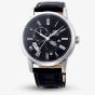 Orient Mens Sun & Moon Black Dial Leather Strap Watch RA-AK0010B