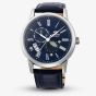 Orient Mens Sun & Moon Navy Blue Dial Leather Strap Watch RA-AK0011D
