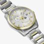 Orient Mens Stretto Sun & Moon White Dial Two Tone Bracelet Watch RA-AK0312S