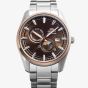 Orient Mens Stretto Sun & Moon Brown Dial Bracelet Watch RA-AK0313Y