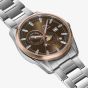 Orient Mens Stretto Sun & Moon Brown Dial Bracelet Watch RA-AK0313Y