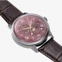 Orient Mens Bambino Sun & Moon Red Dial Leather Strap Watch RA-AK0807R